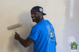 Lebron James lending Thomarios a helping hand in painting